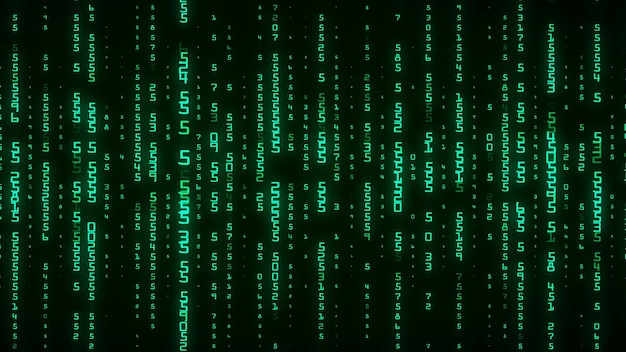 Digital background green matrix Coding or hacking concept Abstract data concept 3d rendering