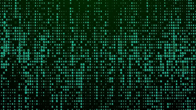 Digital background green matrix Coding or hacking concept Abstract data concept 3d rendering