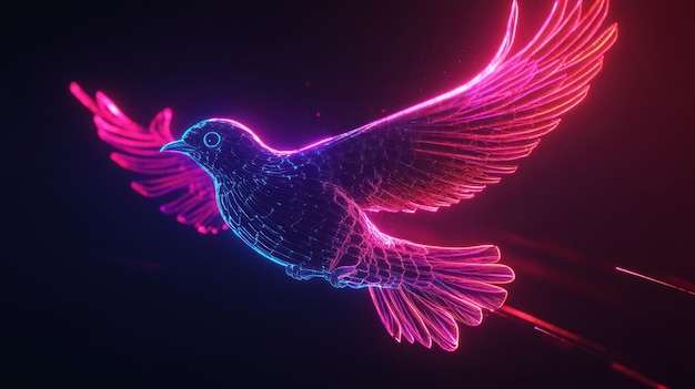 Digital Bird in Flight