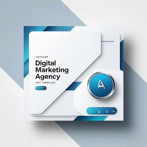 Digital business marketing banner for social media post template Generative AI