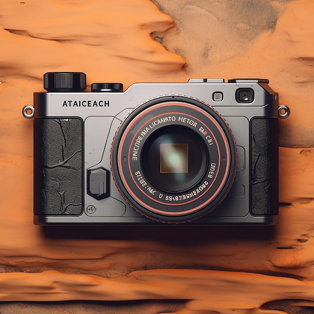 Digital Camera Mockup with Photography Background