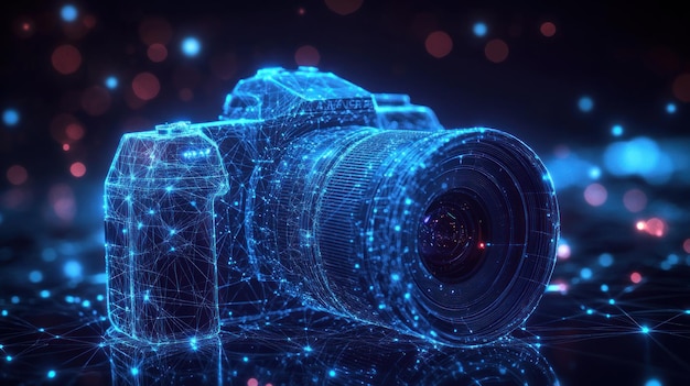 Digital Camera in a Wireframe Design