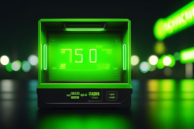 a digital clock with the time of 5 00 on it