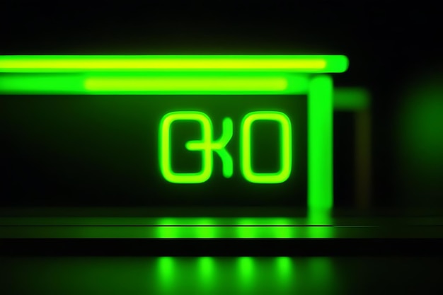 a digital clock with the word g on it