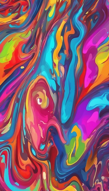 Digital Colorful Paint Wallpaper