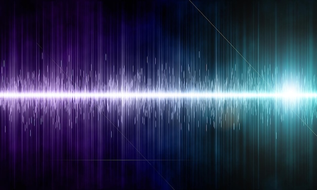 Digital colorful sound wave on black background