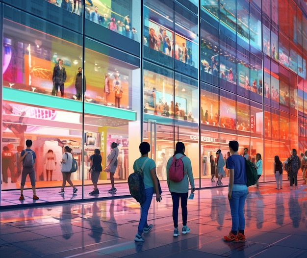 Digital crowds in virtual storefronts