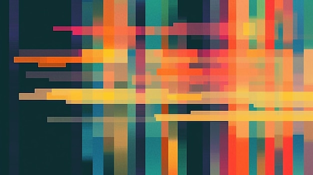 Digital Distorted Stripes Glitch Art background