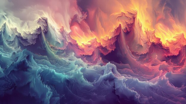 Digital Fractal Landscapes Landscapes created from fractal patterns with digital effects