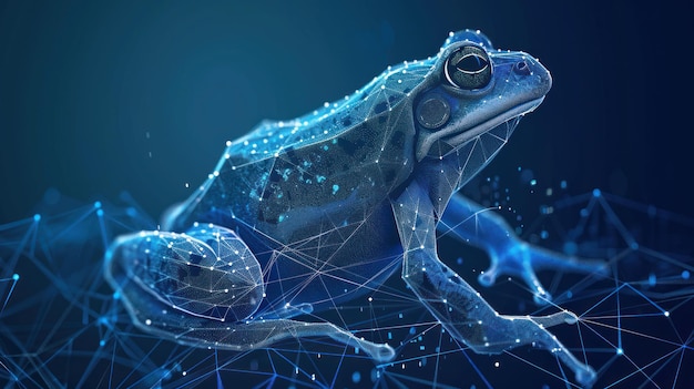 Digital Frog in a Network of Lines