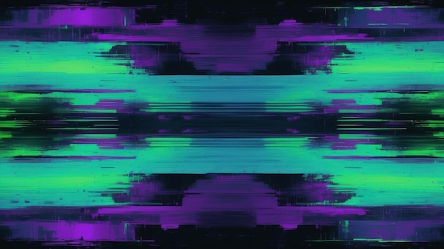 Photo digital glitch texture background with distorted pixels in neon cyberpunk style perfect for events