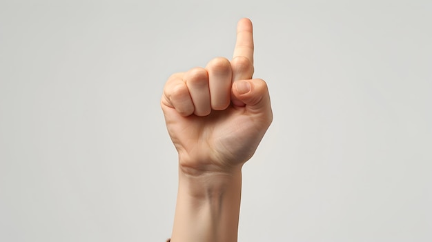 Digital of Hand Gesturing Rude Middle Finger on White Background for Photo and Banner Design