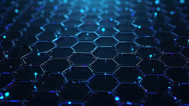 Photo digital hexagon abstract background