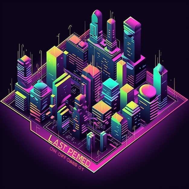 A digital illustration of a city with the last mentioned title