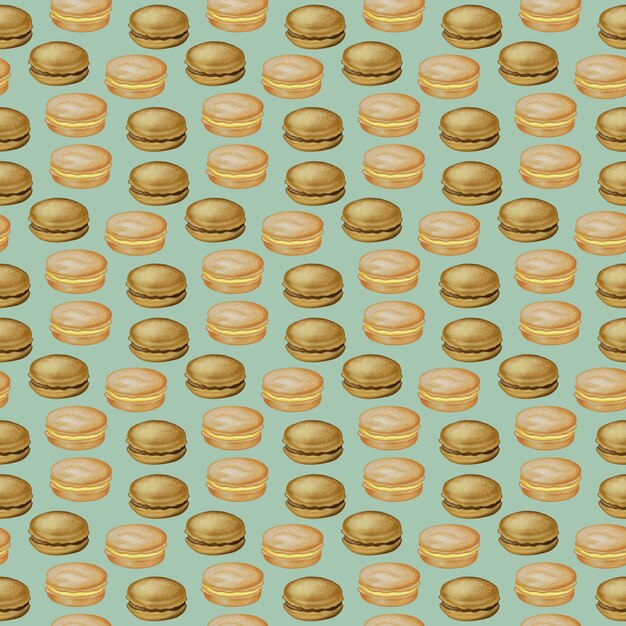 Digital illustration of food seamless pattern hamburgers burgers sandwiches burgers chicken burger