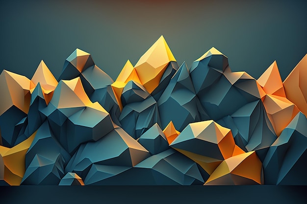 A digital illustration of mountains