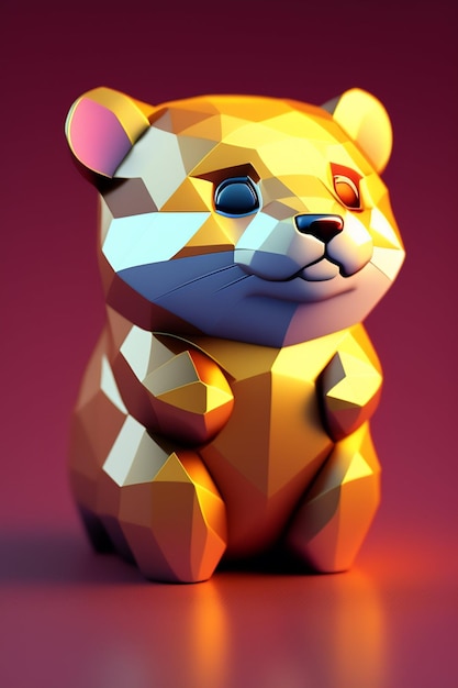 A digital illustration of a panda bear.