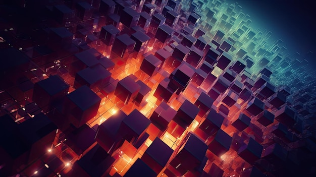 A digital image of cubes and boxes with the words'cubes'on it