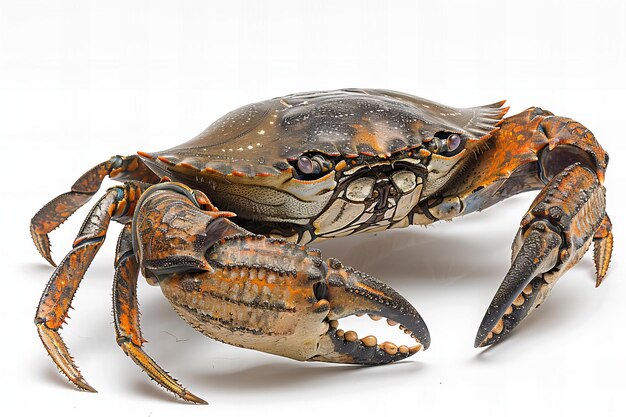 Photo digital image of photo of big crab with claws on a white background