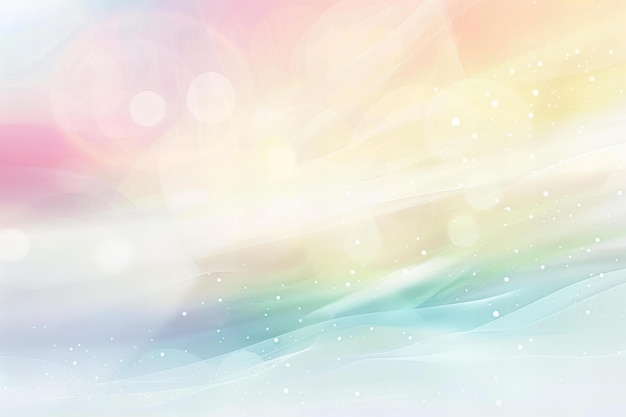 Digital image of white background with a rainbow gradient and blurred edges in a soft focus style w