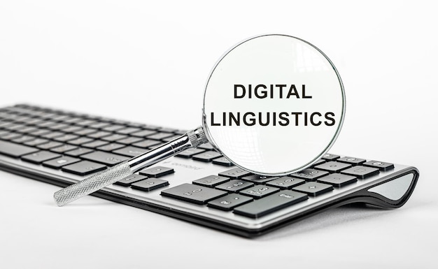 Digital Linguistics science concept Communication with computer