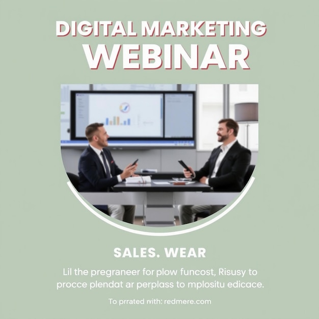 Digital marketing live webinar and corporate social media post template