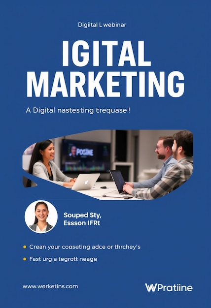 Digital marketing live webinar and corporate social media post template