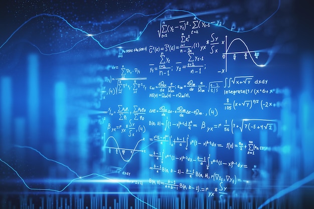 Digital mathematical formulas wallpaper