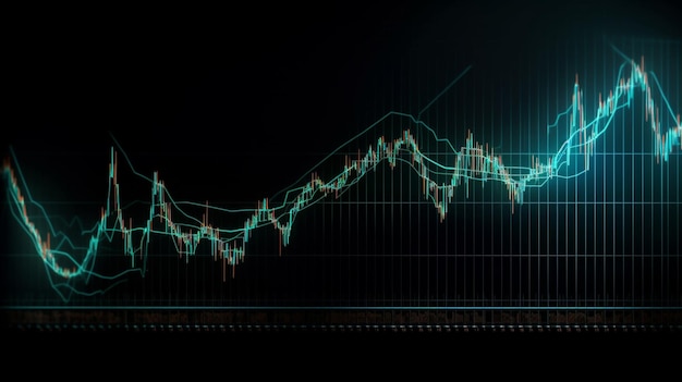 Digital money movement chart Generated AI