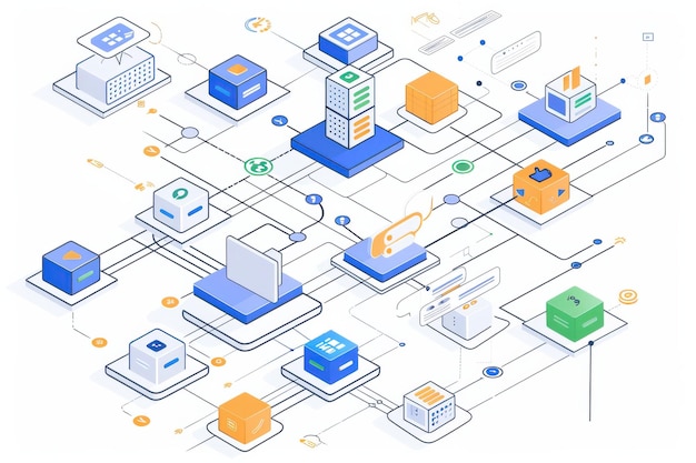 Digital Network Connectivity and Data Flow Diagram