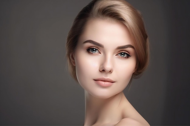 Digital painting beauty spa woman with perfect skin people portraits