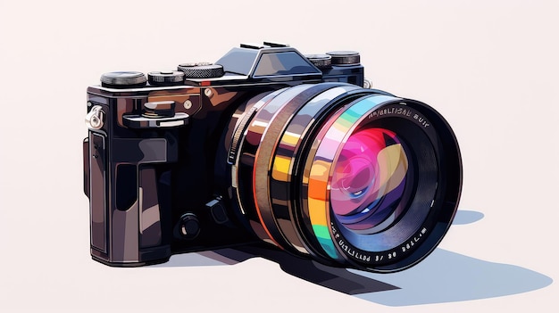 Digital Painting of Camera with Wide Prime Lens