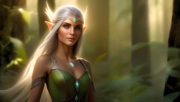 A digital painting of a cimmerian elf with glowing skin starry eyes and silver hair