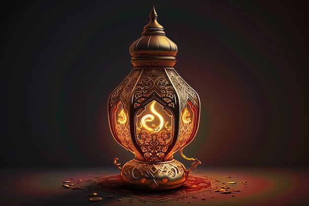 A digital painting of a lantern with the words " the word " on it.