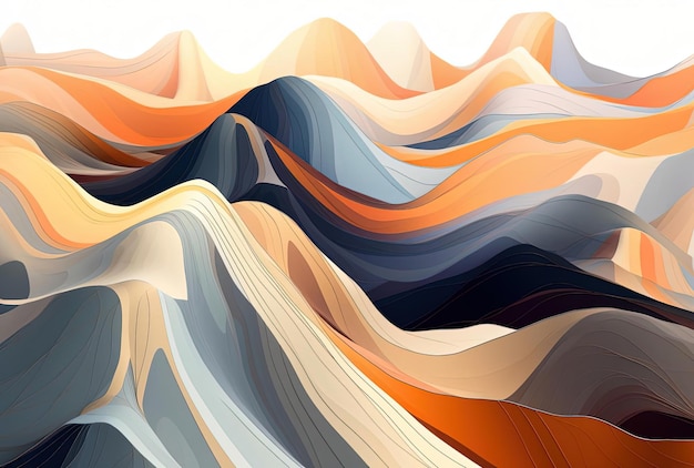 digital painting of mountain landscapes