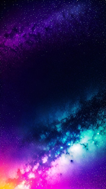 A digital painting of a night sky with a purple and blue background