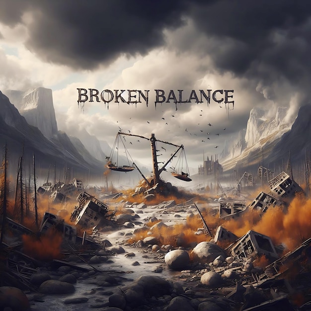 Digital painting portraying Broken Balance