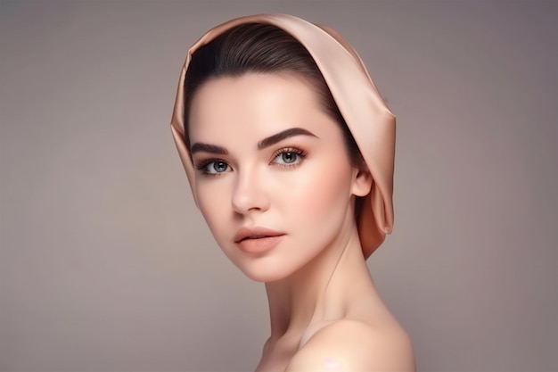 Digital painting woman with clean fresh skin facial people portraits