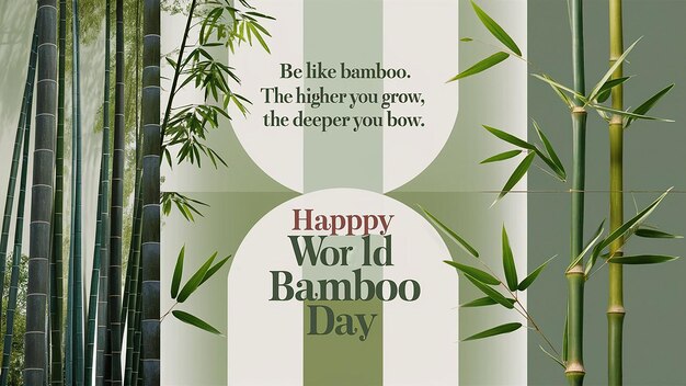 A digital poster celebrating world bamboo day