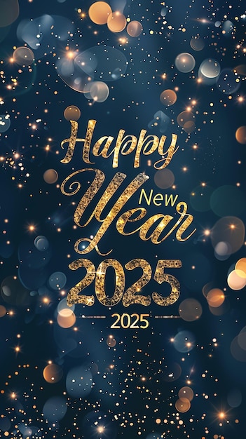 Digital Poster for New Years 2025 with a Modern Design