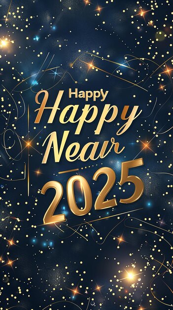 Digital Poster for New Years 2025 with a Modern Design