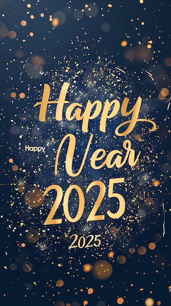 Digital Poster for New Years 2025 with a Modern Design