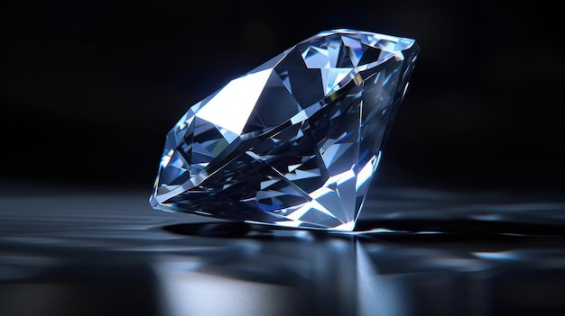 Digital rendering of a diamond isolated in 3D ideal for product visualization