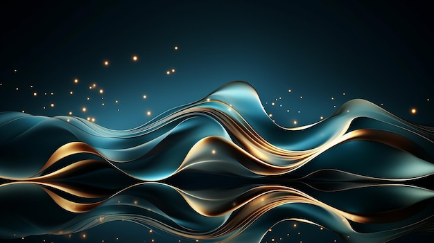 Digital Ripples Geometric Fluid Wave Line Pattern in Tech Style