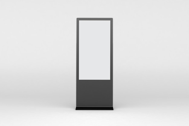 Digital Signage Front Side Isolated In White Background