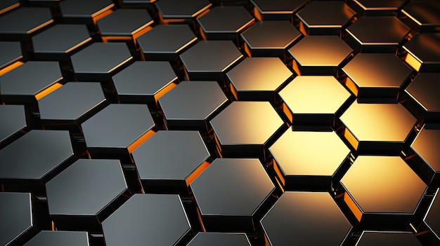 Digital tech hexagon background