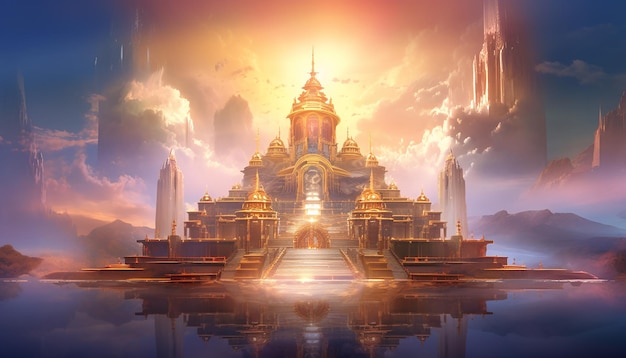 digital temple which is not exist Futuristic temple for new religions