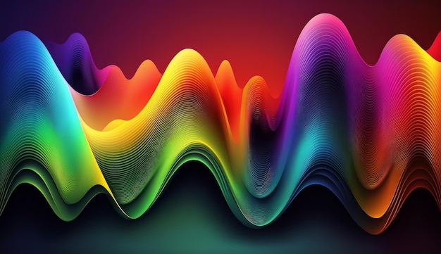 Digital wave wallpaper with generative ai