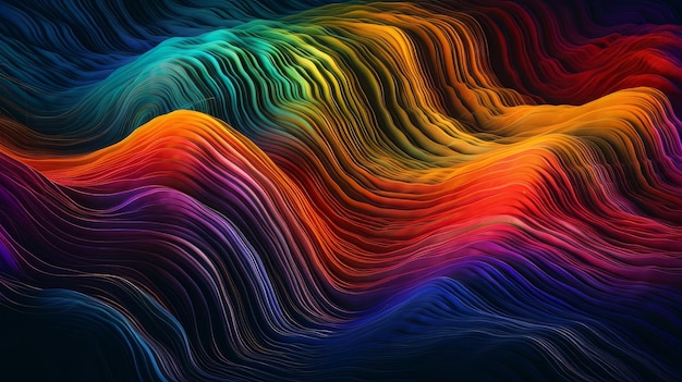 Digital wave wallpaper with generative ai