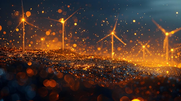 Digital Wind Turbines Generating Dynamic Golden Energy Flow for Crypto Mining